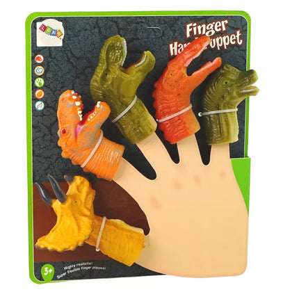 Dinozaurų formos pirštų lėlyčių rinkinys 5 vnt