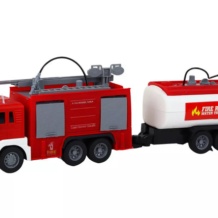 Gaisrinės automobilis su priekaba