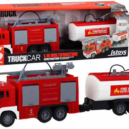 Gaisrinės automobilis su priekaba