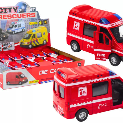 Raudonas ugniagesių automobilis