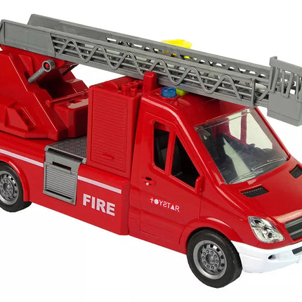 Raudonas gaisrinės sunkvežimis