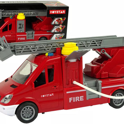 Raudonas gaisrinės sunkvežimis