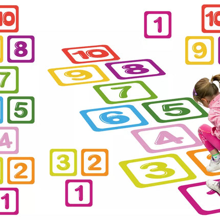 Grindų lipdukai su skaičiais nuo 1 iki 10