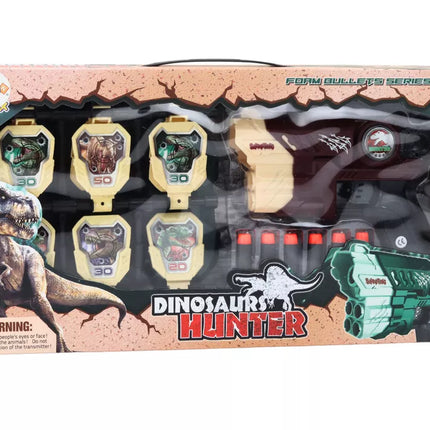 Šaudymo rinkinys su kulkomis ir dinozaurų taikiniais