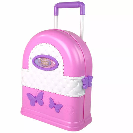 Sulankstomas didelis lėlių namelis su įvairias baldai