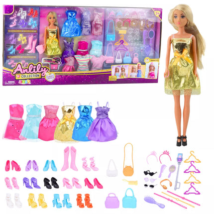 Didelis Anlily lėlių rūbų rinkinys