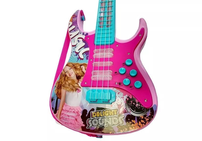 Gitara su mikrofonu, šviesos ir garso efektais