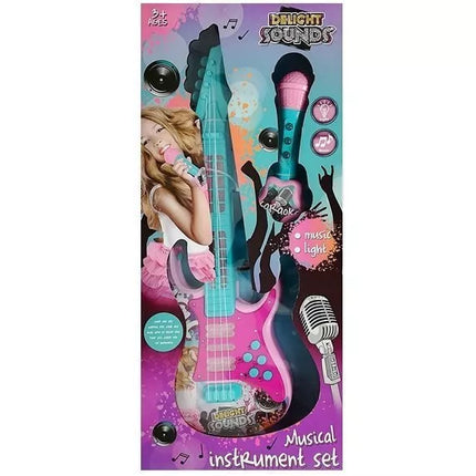 Gitara su mikrofonu, šviesos ir garso efektais
