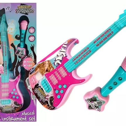 Gitara su mikrofonu, šviesos ir garso efektais