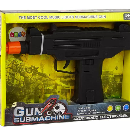 Juodas šautuvas vaikams su garso efektu