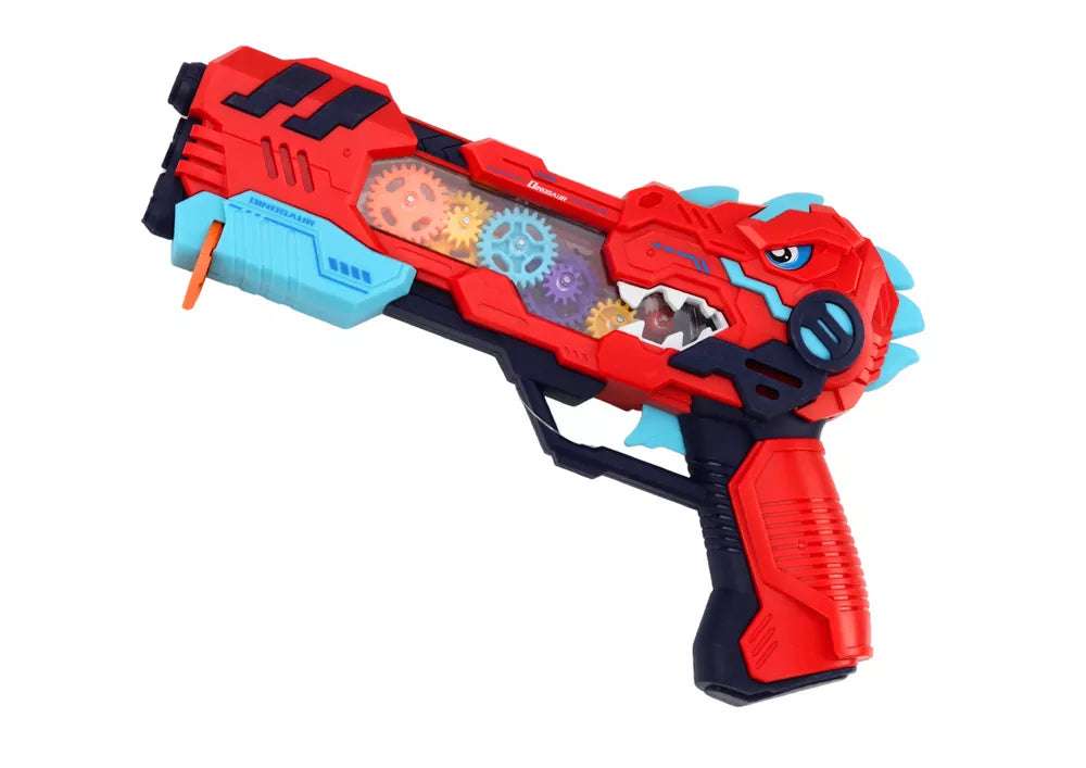 Dinozaurų projektorius-šautuvas su šviesos ir garso efektu