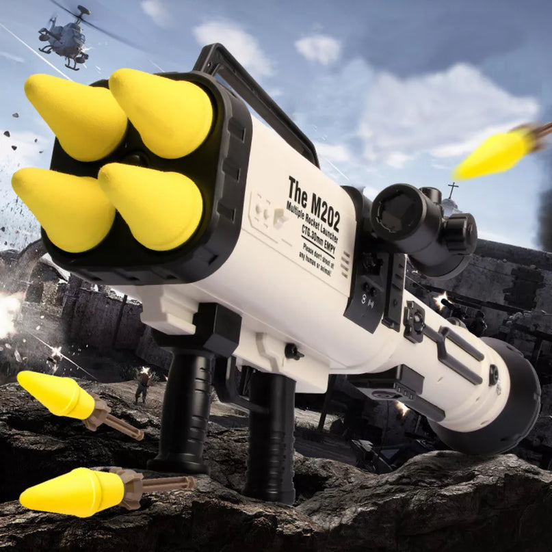 Didelis M202 raketų paleidėjas su minkštomis raketomis