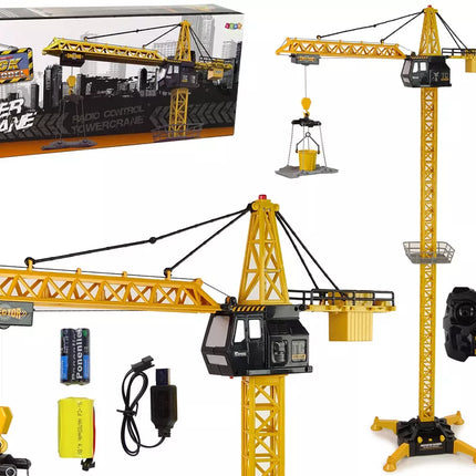 Didžiulis kranas + R/C nuotolinio valdymo pultas Aukštis 183 cm 2 darbo lygiai