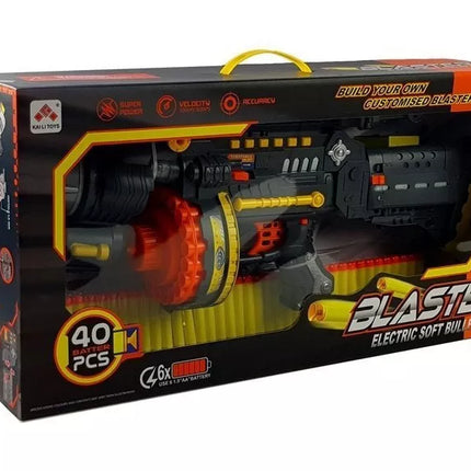 Pistoletas-šautuvas su putplasčio strėlytėmis ir taikiniu