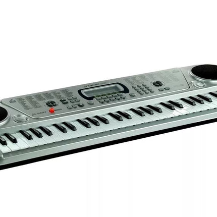 Sidabrinė klaviatūra su mikrofonu ir LCD ekranau