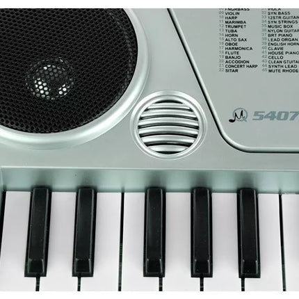 Sidabrinė klaviatūra su mikrofonu ir LCD ekranau