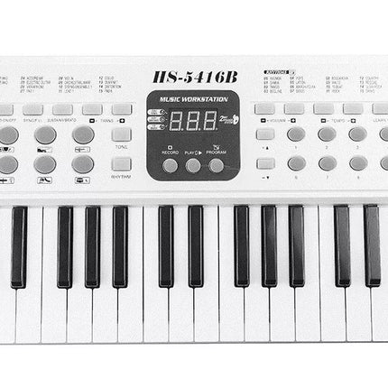 Baltas elektrinis pianinas su USB mikrofonu