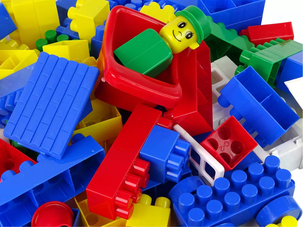 Spalvotos statybinės kaladėlės 130 detalių