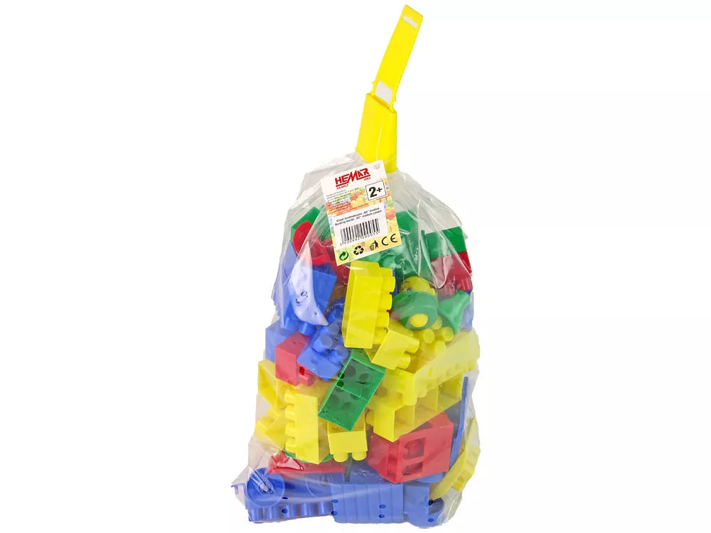 Spalvotos konstravimo kaladėlės 80 detalių