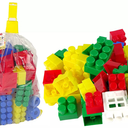 Spalvoti konstrukciniai blokeliai 65 vnt