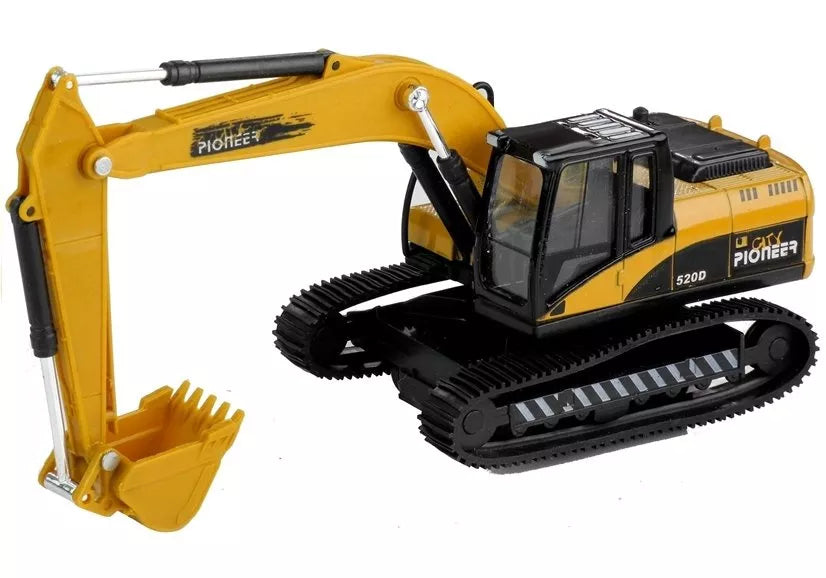 Frikcinis geltonas ekskavatorius