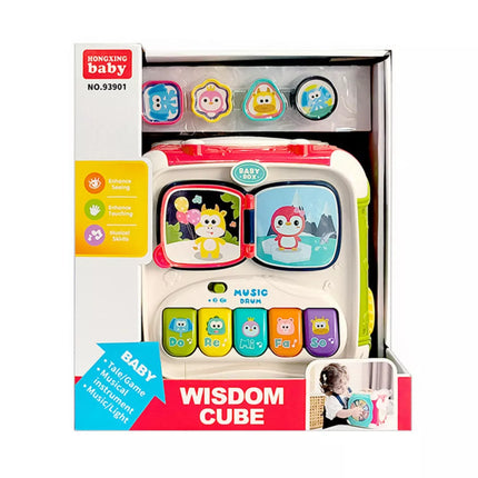 Didelis daugiafunkcis edukacinis kubas-pianinas