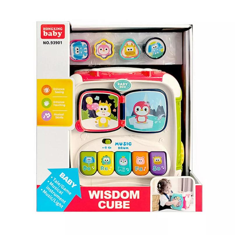 Didelis daugiafunkcis edukacinis kubas-pianinas