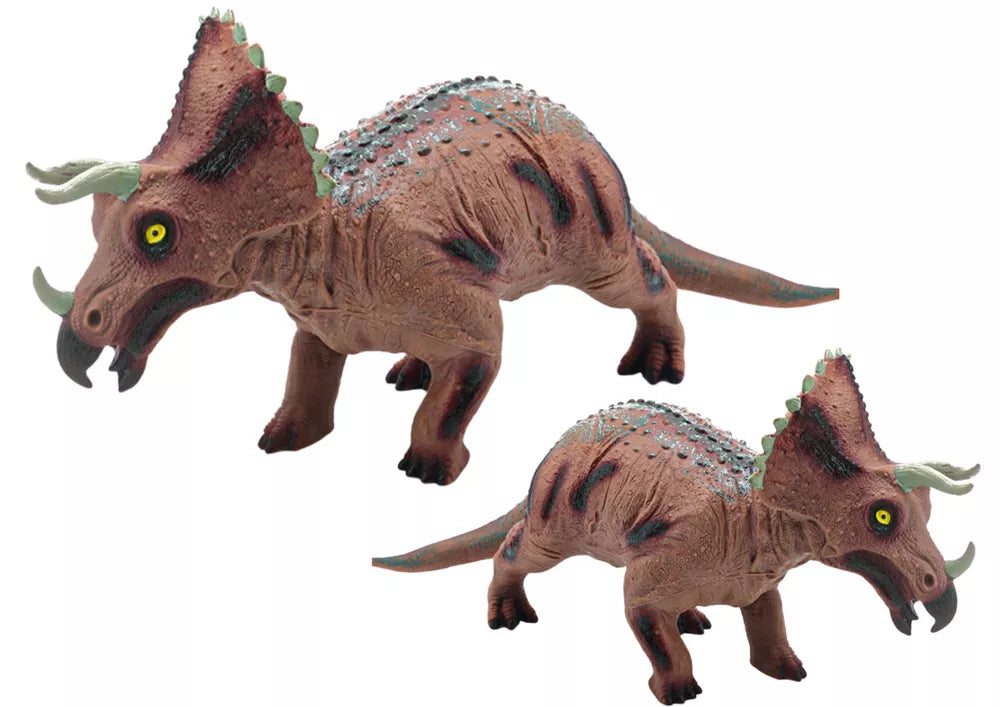 Didelė rudo Triceratops dinosauro figurėlė su garso efektu