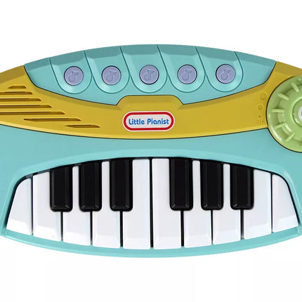 Šviesiai mėlynas mažas interaktyvus pianinas