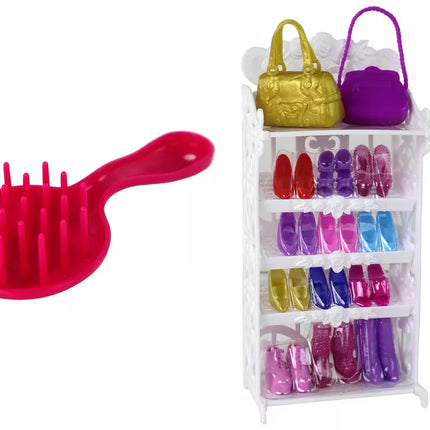 Lucy lėlė su blizgia suknele ir batelių komplektu