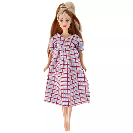 Nėščia lėlė Liusė su kūdikio vežimėliu ir šuniuku