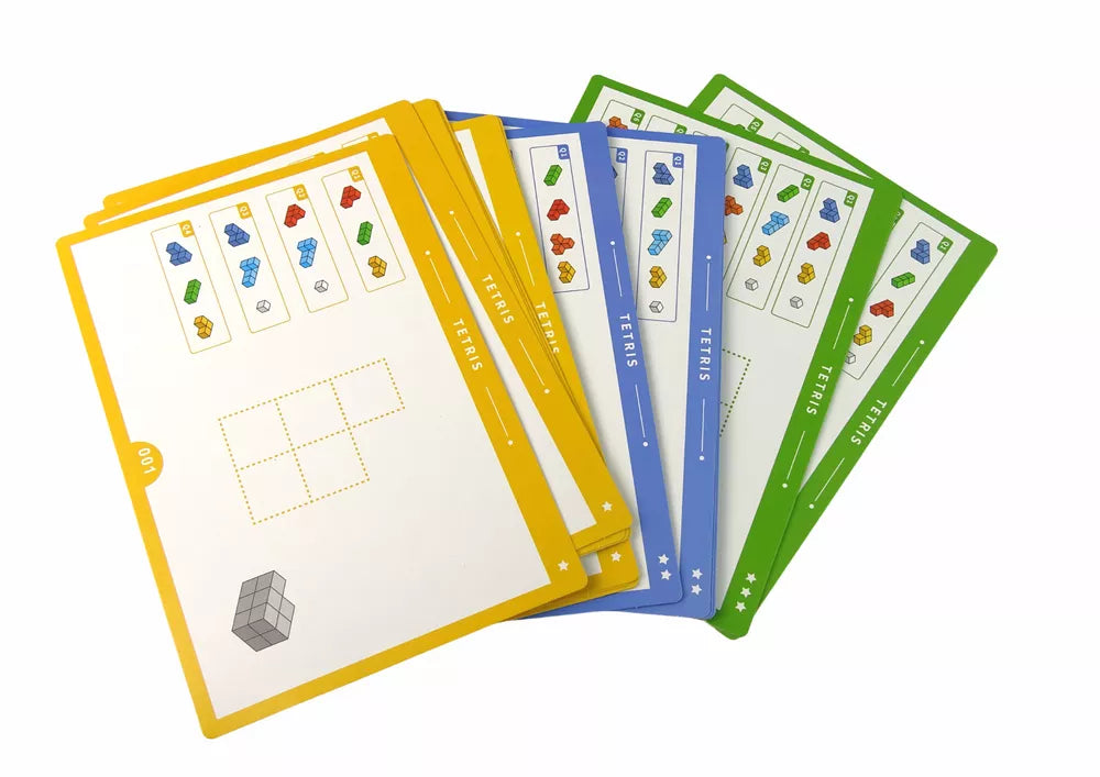 Magnetinių kaladėlių rinkinys su užduočių kortelėmis