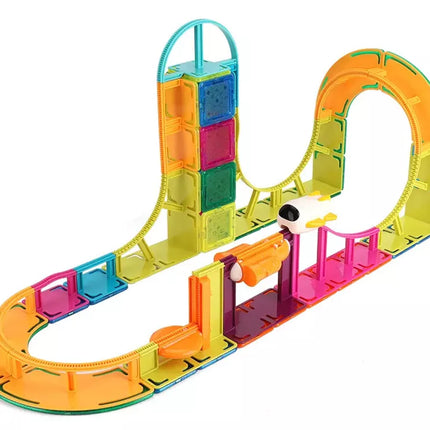 Magnetiniai statybinės kaladėlės Sky Track 61 vnt.