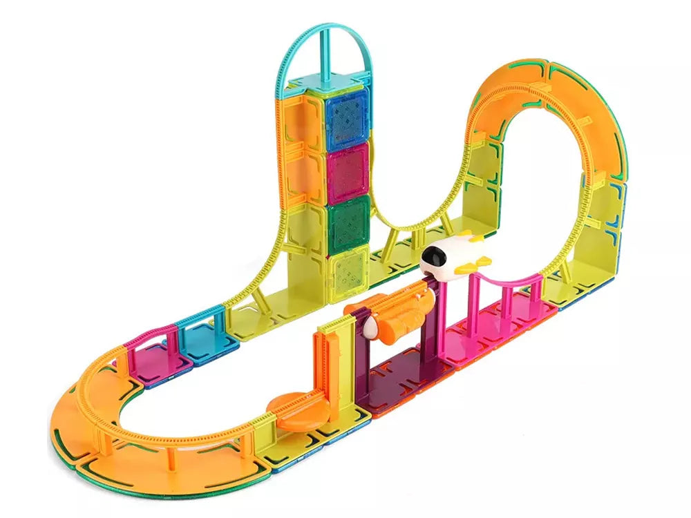 Magnetiniai statybinės kaladėlės Sky Track 61 vnt.