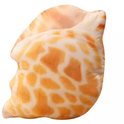 Pliušinė kriauklės formos pagalvė