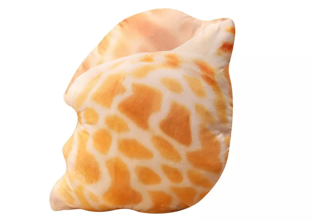 Pliušinė kriauklės formos pagalvė