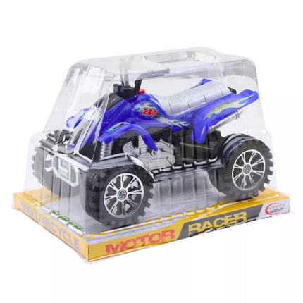 Mėlynas bekelės keturratis