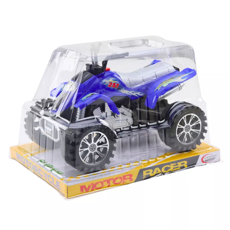 Mėlynas bekelės keturratis