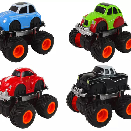 Metalinis automobilis su didelias ratais