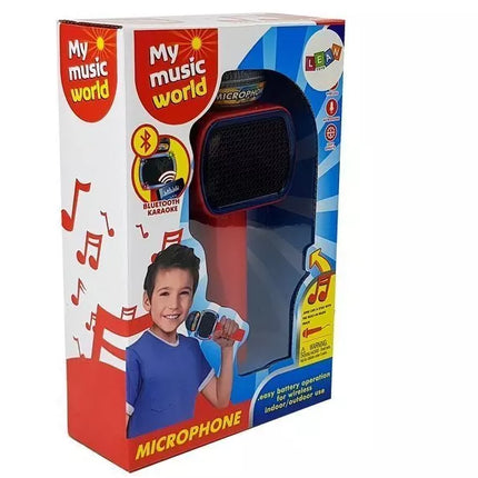 Raudonas vaikiškas belaidis karaokės mikrofonas su garsiakalbiu