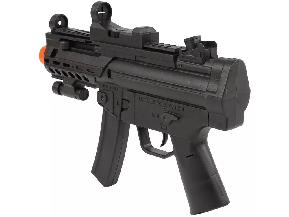 Juodas karinis šautuvas vaikams su vibracijos ir garso funkcija