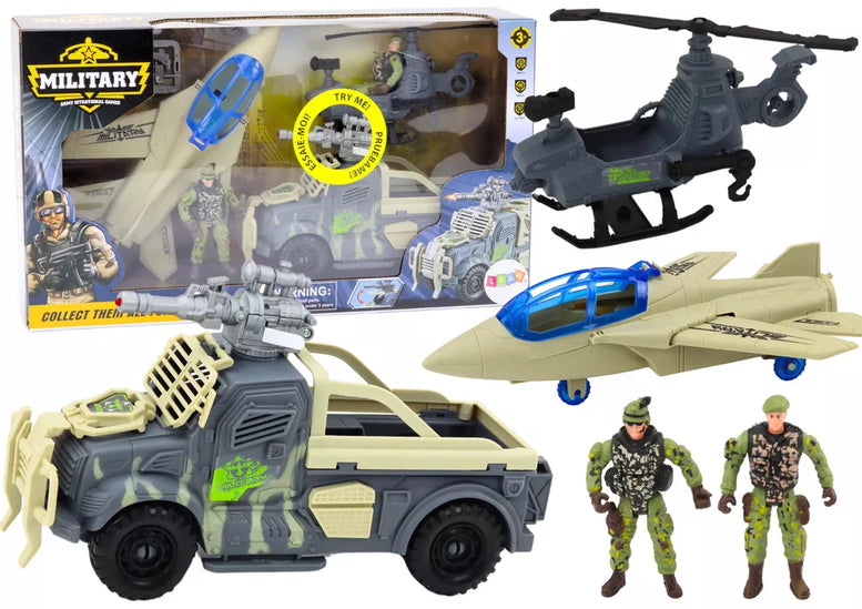 Karinis rinkinys su tarnsporto priemonėmis ir kareiviais