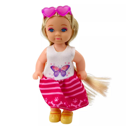 Lėlės rinkinys su šunimi, palapine ir priedais