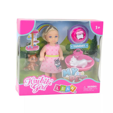 Lėlės rinkinys su augintiniais