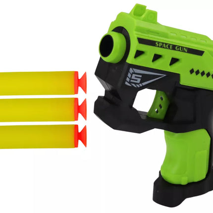 Mini žalias šautuvas su putlasčio kulkomis