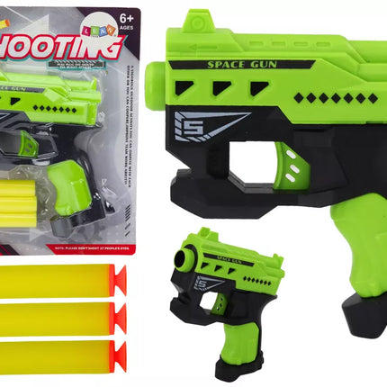 Mini žalias šautuvas su putlasčio kulkomis