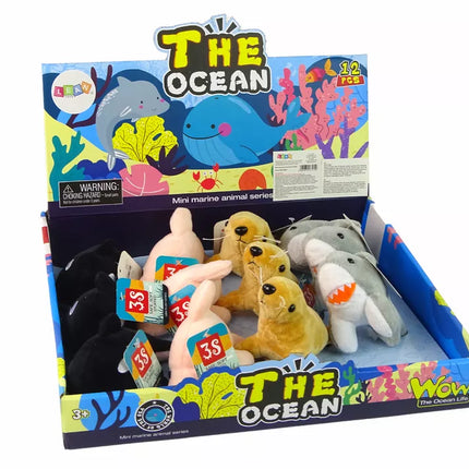 Mini pliušiniai jūrų gyvūnai 4 modeliai