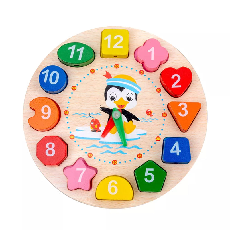 Mokomasis medinis laikrodis