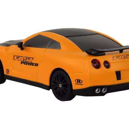 Nuotoliniu būdu valdomas sportinis automobilis R/C 1:24 geltonos spalvos keičiamais ratais Series