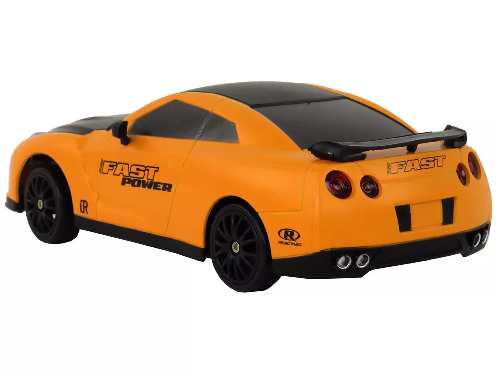 Nuotoliniu būdu valdomas sportinis automobilis R/C 1:24 geltonos spalvos keičiamais ratais Series